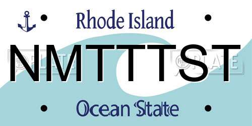 NMTTTST Rhode Island License Plate