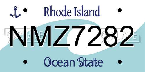 NMZ7282 Rhode Island License Plate