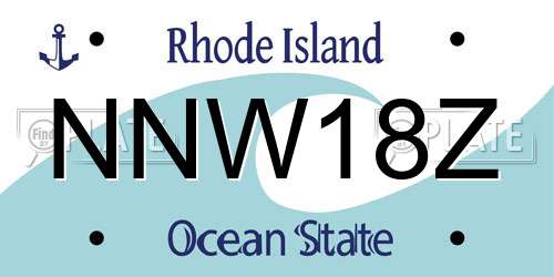 NNW18Z Rhode Island License Plate