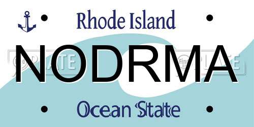 NODRMA Rhode Island License Plate