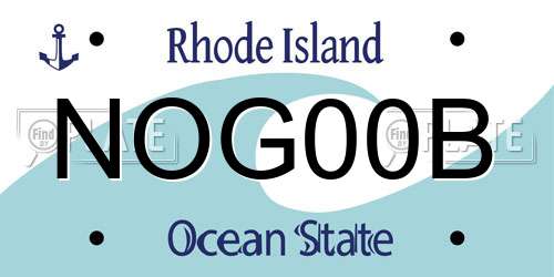 NOG00B Rhode Island License Plate