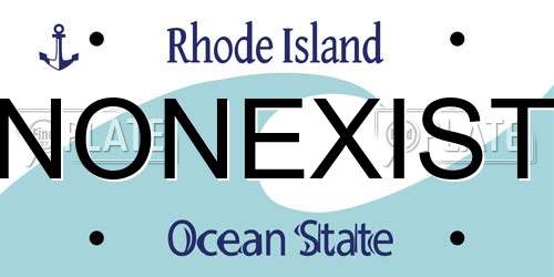 NONEXIST Rhode Island License Plate