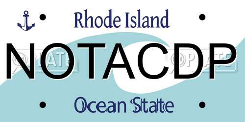 NOTACDP Rhode Island License Plate