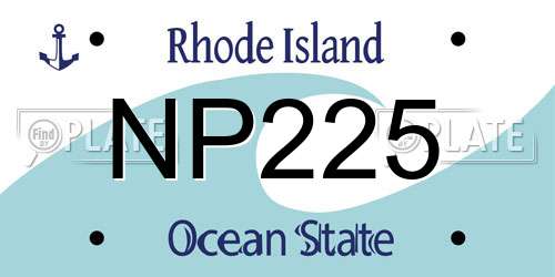 NP225 Rhode Island License Plate