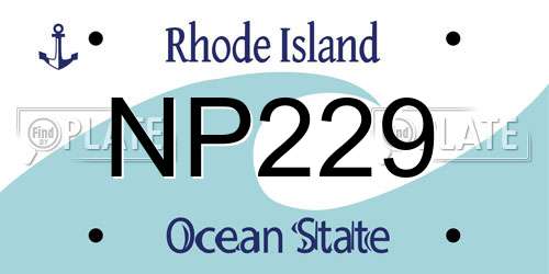 NP229 Rhode Island License Plate