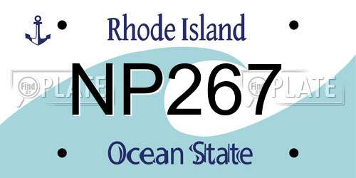 NP267 Rhode Island License Plate