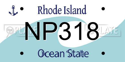 NP318 Rhode Island License Plate
