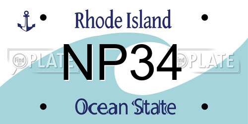 NP34 Rhode Island License Plate