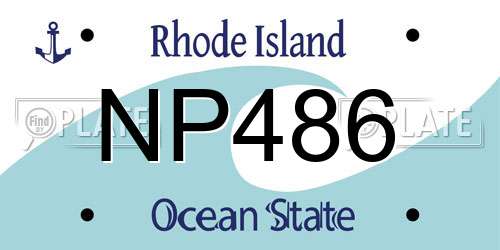 NP486 Rhode Island License Plate