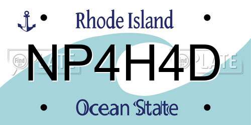 NP4H4D Rhode Island License Plate