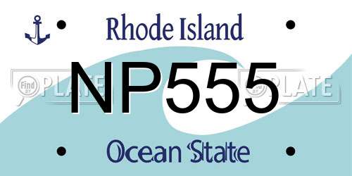 NP555 Rhode Island License Plate