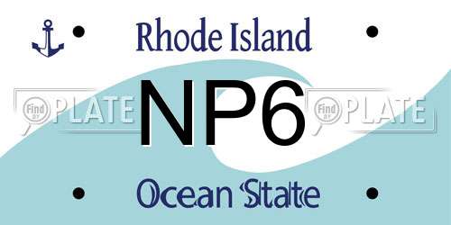 NP6 Rhode Island License Plate