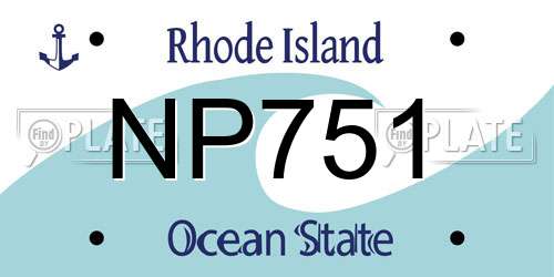 NP751 Rhode Island License Plate