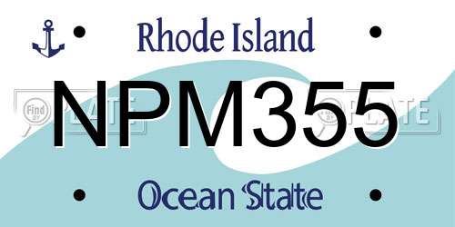 NPM355 Rhode Island License Plate