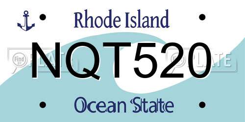 NQT520 Rhode Island License Plate