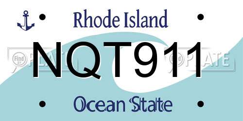 NQT911 Rhode Island License Plate