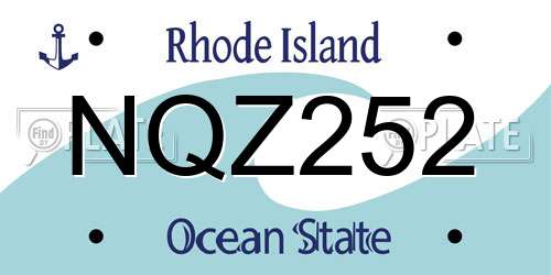 NQZ252 Rhode Island License Plate