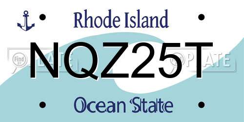 NQZ25T Rhode Island License Plate