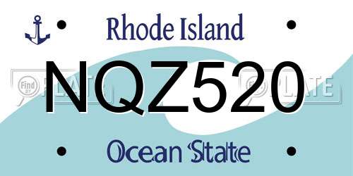 NQZ520 Rhode Island License Plate