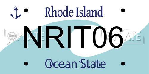 NRIT06 Rhode Island License Plate