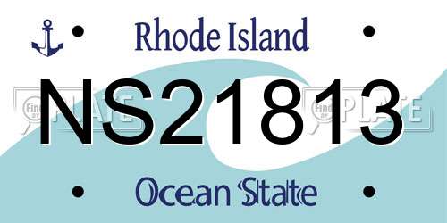 NS21813 Rhode Island License Plate