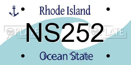 NS252 Rhode Island License Plate