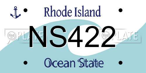 NS422 Rhode Island License Plate