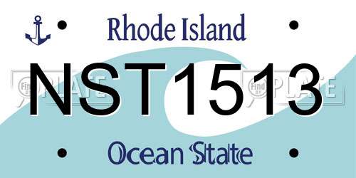 NST1513 Rhode Island License Plate
