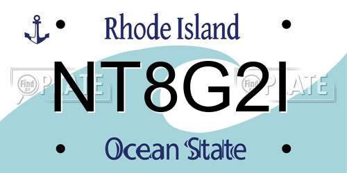 NT8G2I Rhode Island License Plate