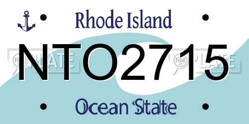 NTO2715 Rhode Island License Plate