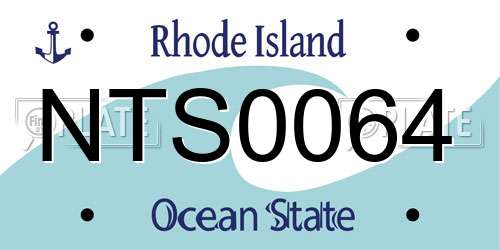 NTS0064 Rhode Island License Plate