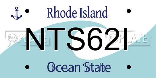 NTS62I Rhode Island License Plate