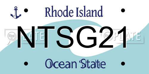 NTSG21 Rhode Island License Plate