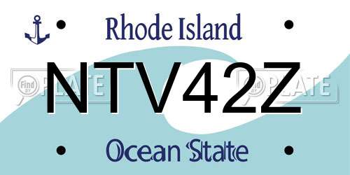 NTV42Z Rhode Island License Plate