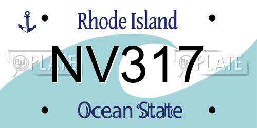 NV317 Rhode Island License Plate