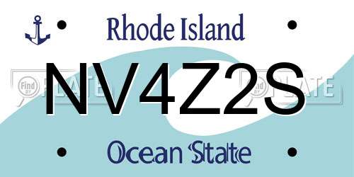 NV4Z2S Rhode Island License Plate