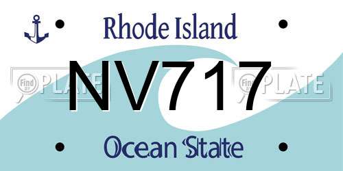 NV717 Rhode Island License Plate