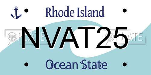 NVAT25 Rhode Island License Plate