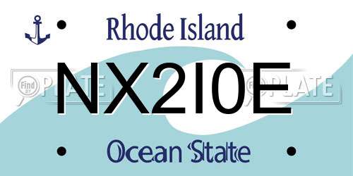 NX2I0E Rhode Island License Plate