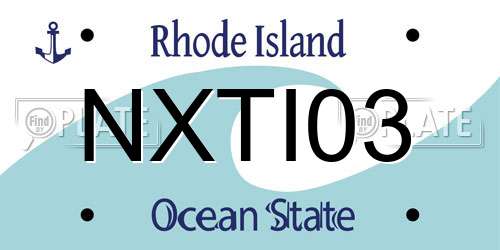 NXTI03 Rhode Island License Plate