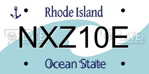 NXZ10E Rhode Island License Plate