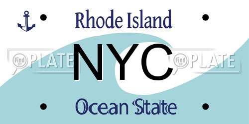 NYC Rhode Island License Plate