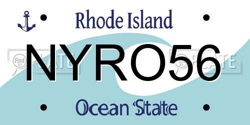 NYRO56 Rhode Island License Plate