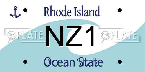 NZ1 Rhode Island License Plate