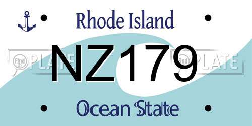 NZ179 Rhode Island License Plate