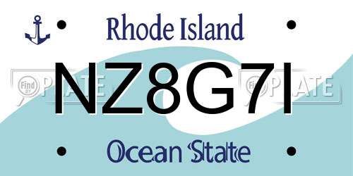 NZ8G7I Rhode Island License Plate