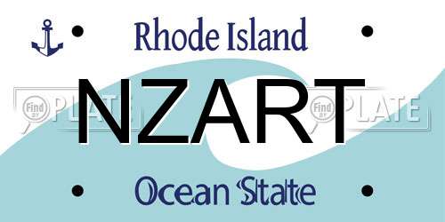 NZART Rhode Island License Plate