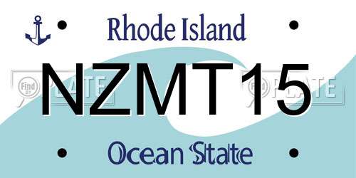 NZMT15 Rhode Island License Plate