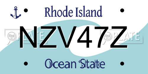 NZV47Z Rhode Island License Plate