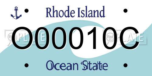 O00010C Rhode Island License Plate